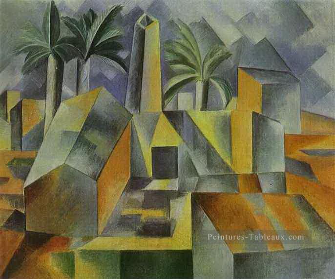 Usine dans Horta Sant Joan 1909 cubisme Pablo Picasso Peintures à l'huile